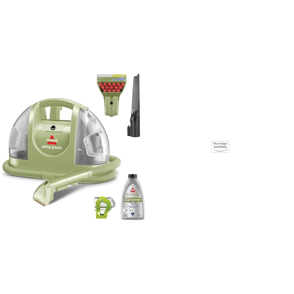 BISSELL Little Green Multi-Purpose Portable Carpet and Upholstery Cleaner+ BISSELL Little Green Pro Oxy Spot & Stain Super Concentrate for Portable Deep Cleaners
