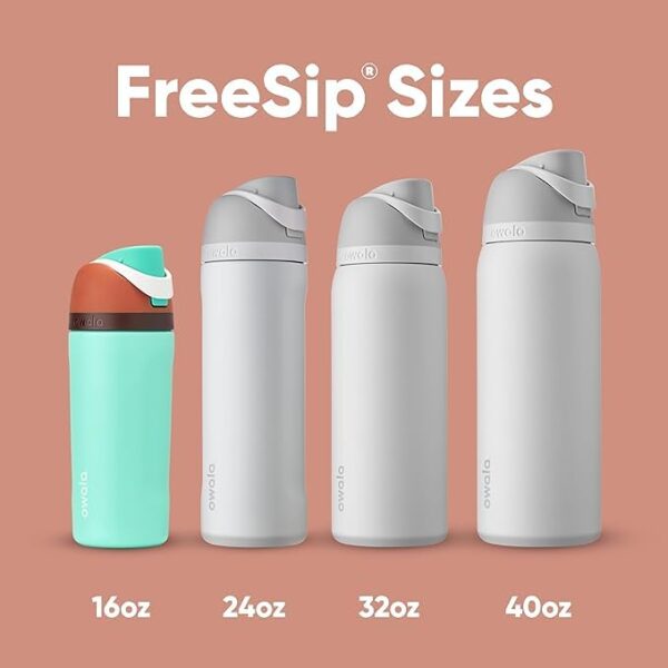 Owala FreeSip Insulated Stainless Steel Water Bottle with Straw for Sports, Travel, and School BPA-Free Sports Water Bottle, 32 oz, Dreamy Field - Image 6
