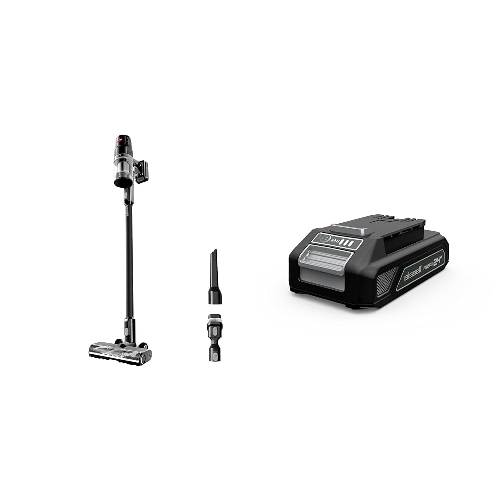 Bundle of BISSELL CleanView XR 200W Lightweight Cordless Vacuum w/ Removable Battery, 35-min runtime + BISSELL CleanView XR Replacement Battery