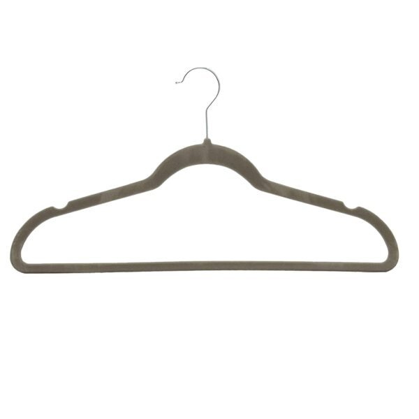 Amazon Basics Slim, Velvet, Non-Slip Suit Clothes Hangers, Gray/Silver - Pack of 30 - Image 6