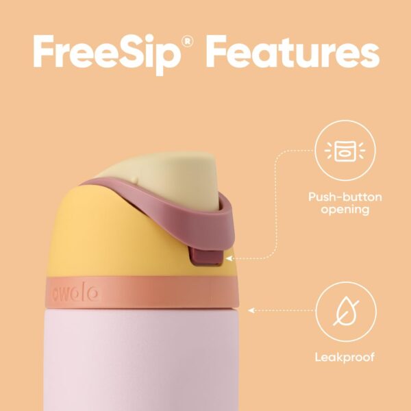 Owala FreeSip Insulated Stainless Steel Water Bottle with Straw for Sports and Travel, BPA-Free Sports Water Bottle, 24 oz, Candy Store - Image 4