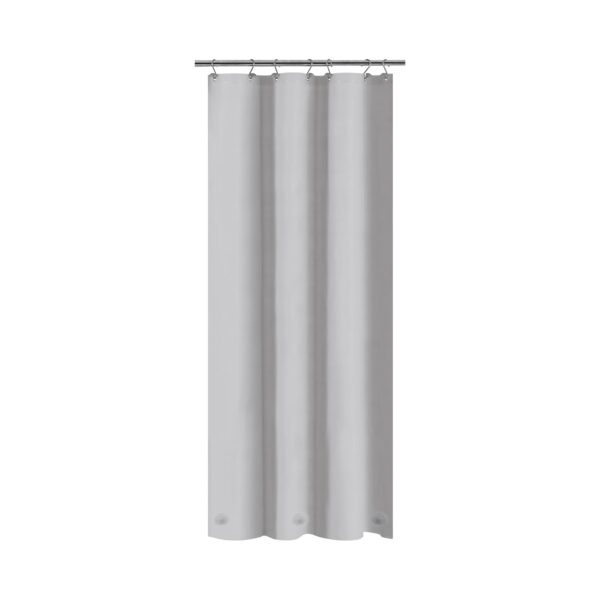 Barossa Design Silver Gray Stall Shower Curtain Liner with 3 Magnets - 36" x 72" Waterproof PEVA Plastic Narrow Shower Liner Lightweight for Small Bathroom, Metal Grommets - Gray Silver - Image 7