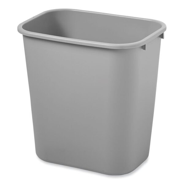 Rubbermaid Commercial Products Resin Wastebasket/Trash Can, 7-Gallon/28-Quart, Gray, Plastic, for Bedroom/Bathroom/Office, Fits Under Desk/Sink/Cabinet - Image 3