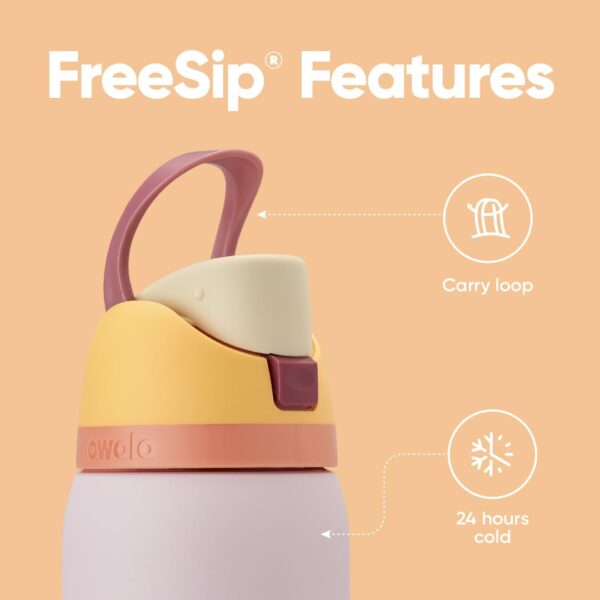 Owala FreeSip Insulated Stainless Steel Water Bottle with Straw for Sports and Travel, BPA-Free Sports Water Bottle, 32 oz, Candy Store - Image 3