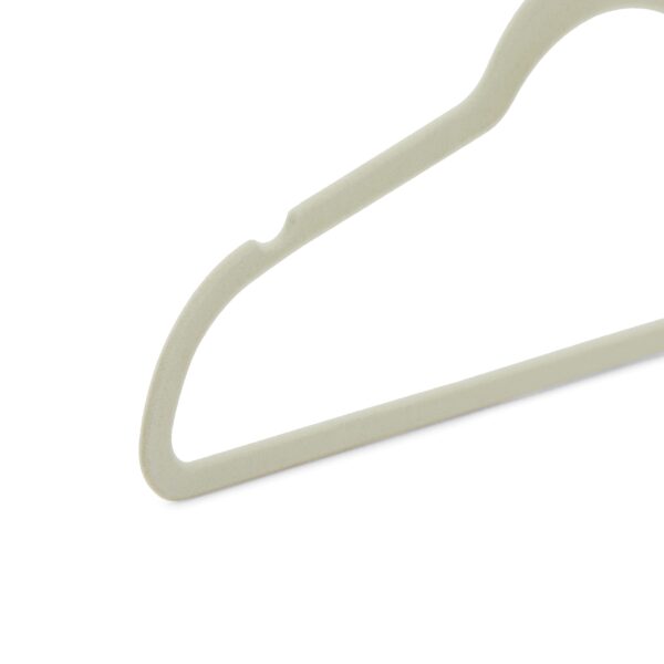 Amazon Basics Slim, Velvet, Non-Slip Sturdy Clothes Hangers, 50-Pack, Ivory/Silver - Image 4