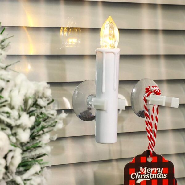 Uonlytech 6 Pack Candle Holder Clamps, Window Candle Suction Cups Clamp Suction Cups Candle Holder Clamps for Christmas New Year Valentines Day Celebration Candles(20mm) - Image 3