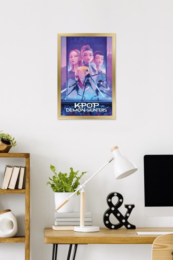 Trends International Netflix KPop Demon Hunters (2025) - One Sheet Wall Poster, 22.4L x 14.7W, Gold Framed Version - Image 2