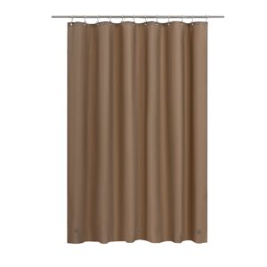 Barossa Design Brown Shower Curtain Liner - Premium PEVA, BPA & PVC Free, No Chemical Smell, Lightweight Standard Size Shower Curtain with 3 Magnets, Metal Grommets - Brown