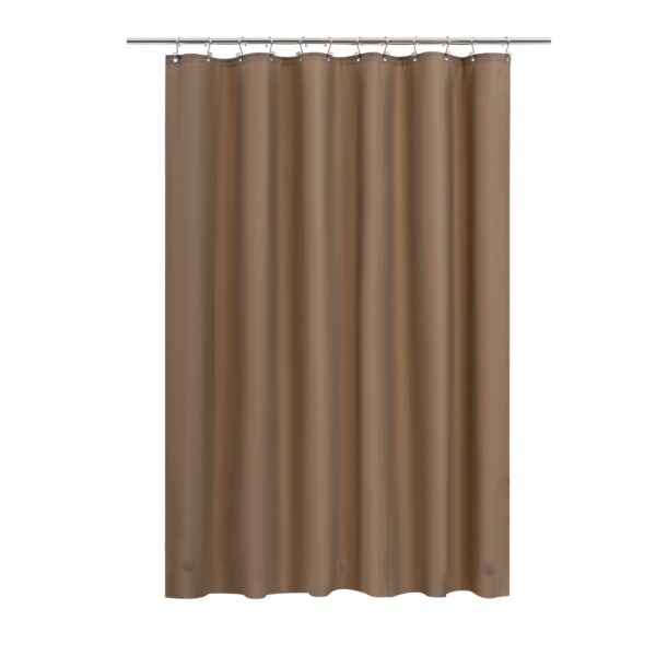 Barossa Design Brown Shower Curtain Liner - Premium PEVA, BPA & PVC Free, No Chemical Smell, Lightweight Standard Size Shower Curtain with 3 Magnets, Metal Grommets - Brown