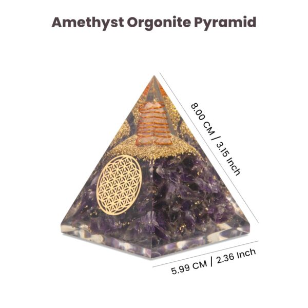 Agate Mart Amethyst Orgonite Pyramid Crystals Pyramid for Positive Energy And Meditation Yoga Positive Energy Crystal That Promotes Wealth, Prosperity and attracts Success - Image 7