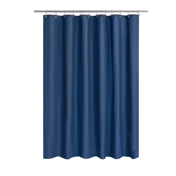 Navy Shower Curtain Liner - Premium PEVA Shower Liner for Bathroom, BPA & PVC Free, No Chemical Smell, Lightweight Standard Size Bath Curtain with 3 Magnets, Metal Grommets - Navy Blue