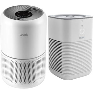 LEVOIT Air Purifier for Home Allergies Pets Hair 1095 ft2 Core300-P and Desktop HEPA Air Purifier for Bedroom 161 ft2 1 Pack