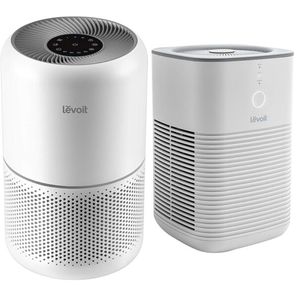 LEVOIT Air Purifier for Home Allergies Pets Hair 1095 ft2 Core300-P and Desktop HEPA Air Purifier for Bedroom 161 ft2 1 Pack