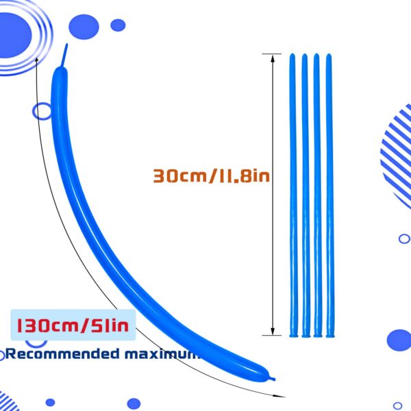 ZBYDNG Blue Long Balloons Premium 260 Twisting Animals Magic Balloons for Birthday Kids Wedding Party Supply 100pcs - Image 3