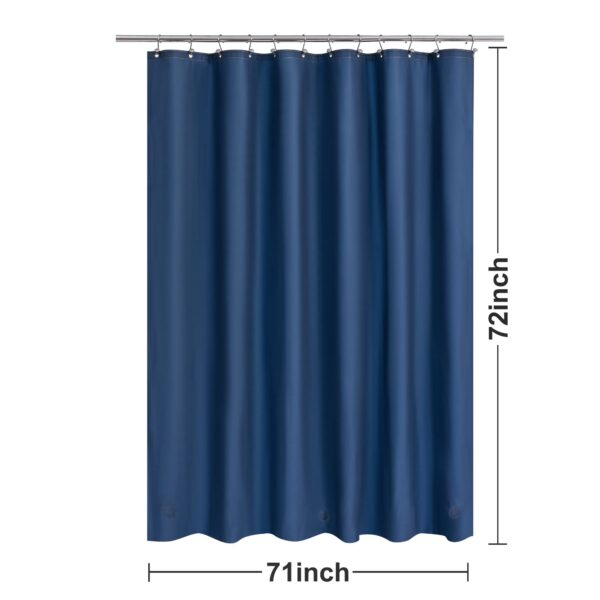 Navy Shower Curtain Liner - Premium PEVA Shower Liner for Bathroom, BPA & PVC Free, No Chemical Smell, Lightweight Standard Size Bath Curtain with 3 Magnets, Metal Grommets - Navy Blue - Image 7