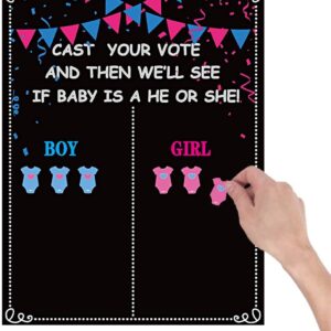 MISS FANTASY Gender Reveal Decorations - 54 Voting Gender Reveal Games Gender Reveal Ideas Boy or Girl Games Party Supplies for Gender Reveal Voting Use Gender Reveal Decor