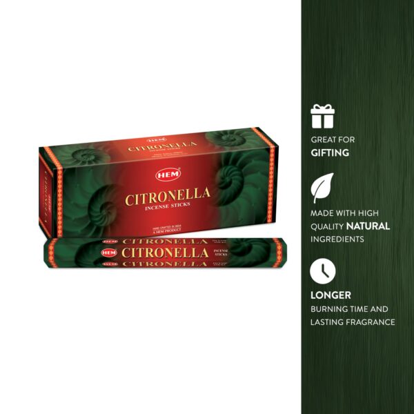 Hem Citronella Incense Sticks, 120 Count - Image 3