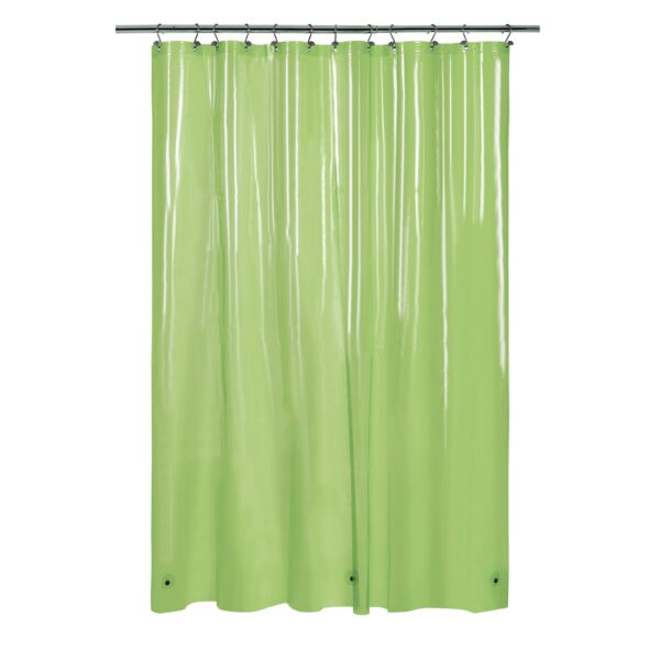 Barossa Design Extra Long Shower Curtain Liner with 3 Magnets - 72" x 84" XL, Waterproof PEVA Lightweight Shower Liner for Bathroom, PVC Free, Metal Grommets - Clear Green, 72x84 - Image 8