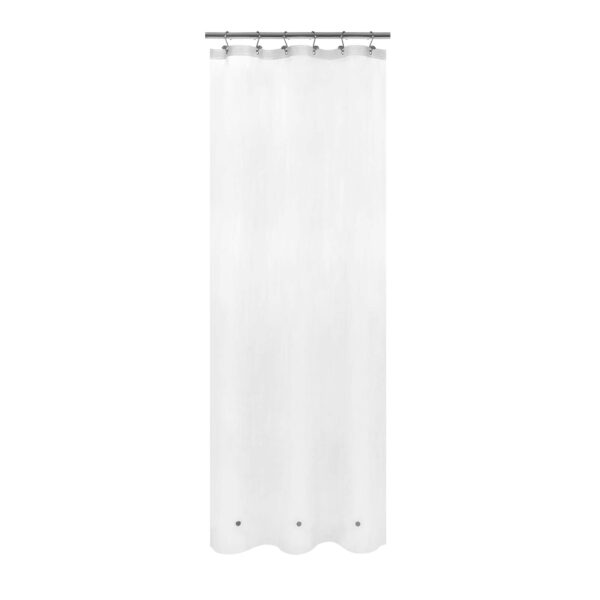 Barossa Design Frosted Stall Shower Curtain Liner with 3 Magnets - 36" x 72", Waterproof PEVA Shower Liner for Small Bathroom Stall, PVC Free, Metal Grommets - Frost, 36X72
