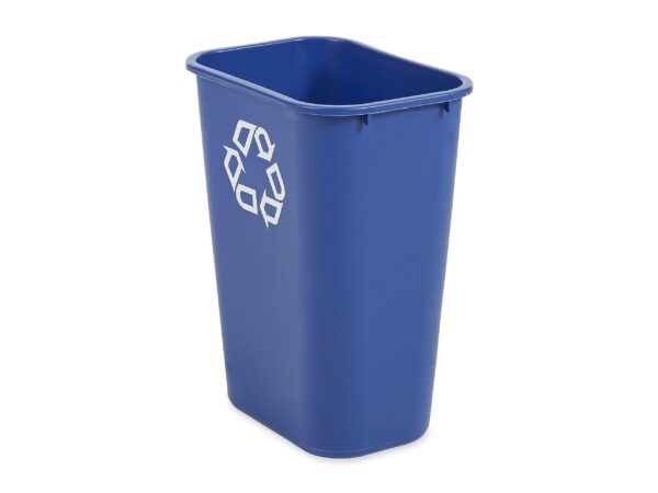 Rubbermaid Commercial Products Deskside Recycling Can, 10.25-Gallon/41-Quart, Blue Recycling Symbol, Plastic, for Bedroom/Bathroom/Office/Under Desk/Sink - Image 4
