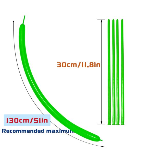 ZBYDNG Green 260 Long Thickening Balloons for Tying Balloon Arch, Twisting Latex Animals Magic Modeling Skinny Birthday Balloons for Kid‘s Party Wedding Decoartion 100pcs - Image 3