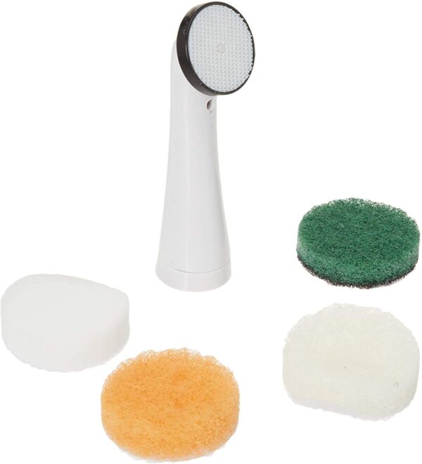 Greenco Electric Scrub Brush with 4 Replaceable Brush Attachment Heads, Electric Cleaning Brush Scrubber, Spin Scrubber, Bathroom and Grout Auto Power Scrubber, New and Improved Version - Image 2