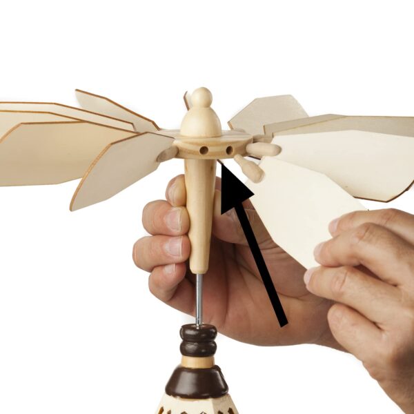 USA SUPREME 21 pc Full Repair Parts and Replacement Kit for German Christmas Pyramid Carousels and Christmas Windmill-12 Fans, 6 Candle Holders, Fan Blades Holder and Nub. - Image 5