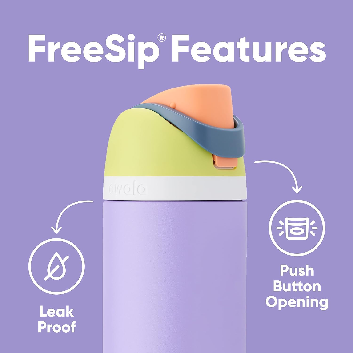 Owala FreeSip Insulated Stainless Steel Water Bottle with Straw for Sports, Travel, and School BPA-Free Sports Water Bottle, 32 oz, Surfs Edge - Image 3
