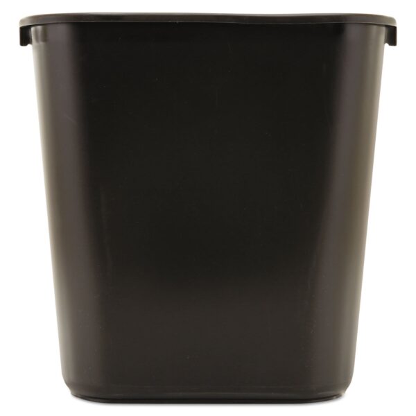 Rubbermaid Commercial Products Resin Wastebasket/Trash Can, 7-Gallon/28-Quart, Black, Plastic, for Bedroom/Bathroom/Office, Fits Under Desk/Sink/Cabinet