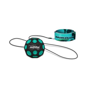 Waboba Bounceback Returning Black and Blue Moon Ball Hyper Bouncy Balls, Extreme Bounce and Fun, Super High Bouncing Ball for Active Play and Outdoor Games