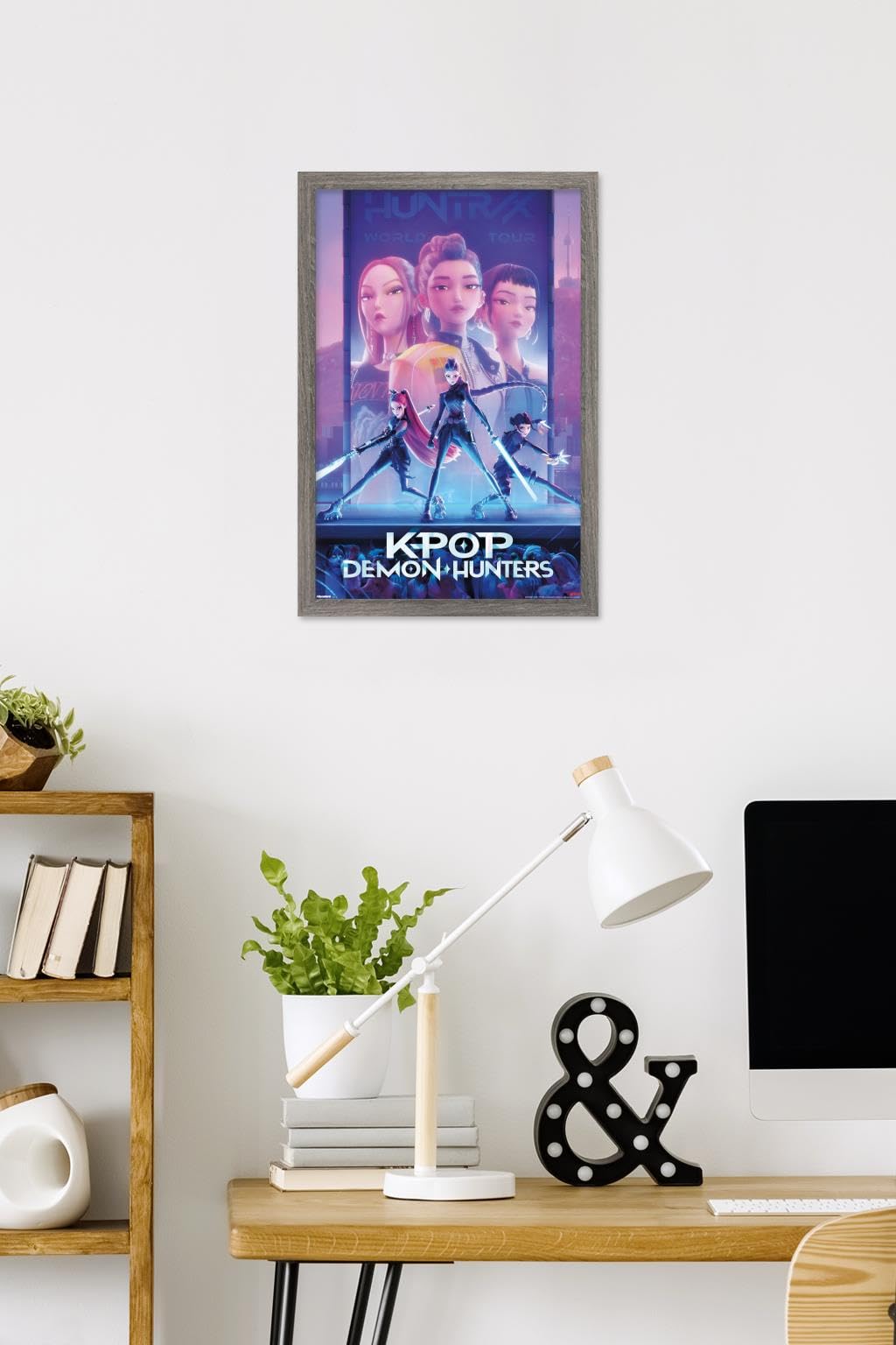 Trends International Netflix KPop Demon Hunters (2025) - One Sheet Wall Poster, 22.4L x 14.7W, Barnwood Framed Version - Image 2