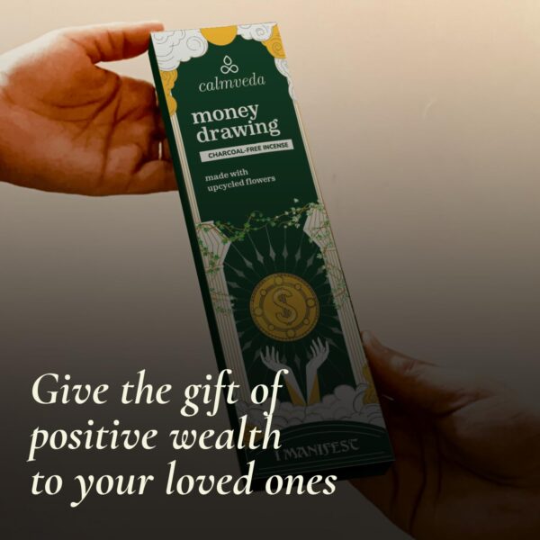 CALMVEDA Attract Money Incense Sticks - for Manifestating Abundance (80+ Sticks) with Aventurine Crystal Keychain for Unlocking Wealth | Spicy Aroma of Cinnamon Incense & Clove - Image 6