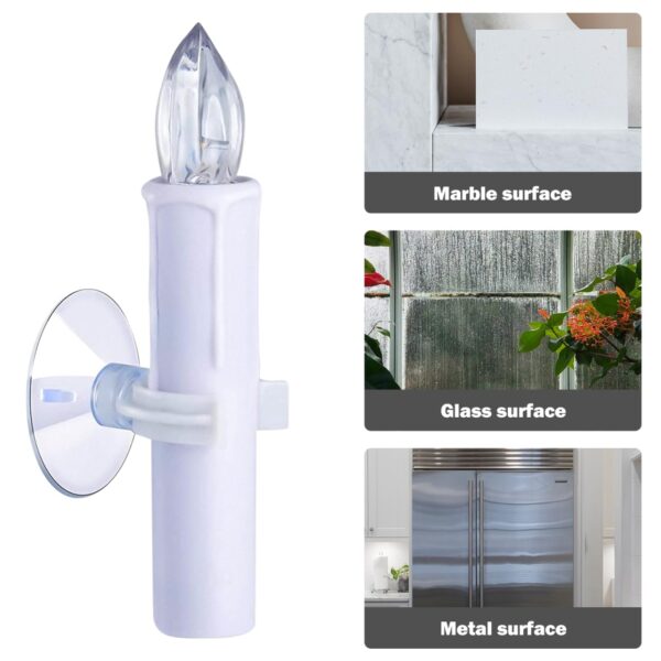 Uonlytech 6 Pack Candle Holder Clamps, Window Candle Suction Cups Clamp Suction Cups Candle Holder Clamps for Christmas New Year Valentines Day Celebration Candles(20mm) - Image 7