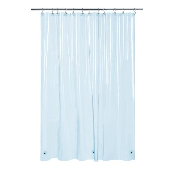 Barossa Design Clear Blue Long Shower Curtain Liner 78" Height - 3 Magnets & Waterproof Lightweight PEVA Shower Liner for Bath Tub, PVC Free, Metal Grommets, Clear Blue, 72x78 - Image 8