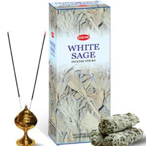 Hem White Sage Tubes Incense, 20g, Box of Six