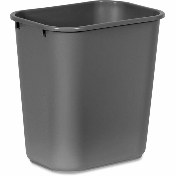 Rubbermaid Commercial Products Resin Wastebasket/Trash Can, 7-Gallon/28-Quart, Gray, Plastic, for Bedroom/Bathroom/Office, Fits Under Desk/Sink/Cabinet - Image 4