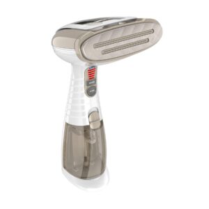 Conair Handheld Garment Steamer for Clothes, Turbo ExtremeSteam 1875W Fabric Steamer, Portable Handheld Design, Strong Penetrating Steam, Amazon Exclusive, White/Champagne