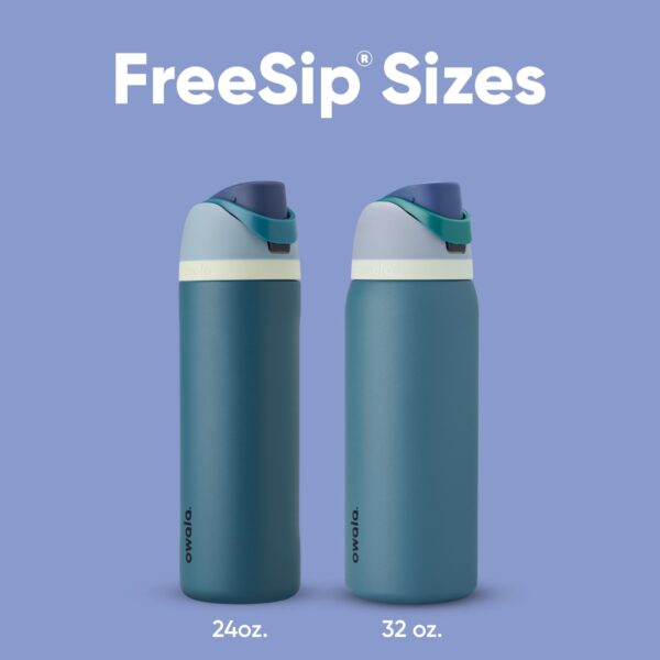 Owala FreeSip Insulated Stainless Steel Water Bottle with Straw, BPA-Free Sports Water Bottle, Great for Travel, 32 Oz, Denim - Image 5