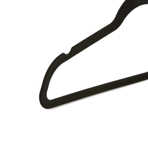 Amazon Basics Slim, Velvet, Non-Slip Suit Clothes Hangers, Black/Rose Gold - Pack of 100 - Image 4