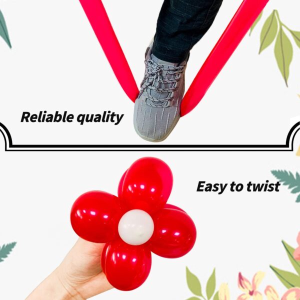 ZBYDNG Red Long Balloons Premium 260 Twisting Balloons Animals Magic for Birthday Kids Wedding Party Supply 100pcs - Image 4