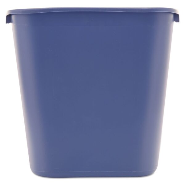 Rubbermaid Commercial Products Deskside Recycling Can, 7-Gallon/28-Quart, Blue Recycling Symbol, Plastic, for Bedroom/Bathroom/Office/Under Desk/Sink - Image 3