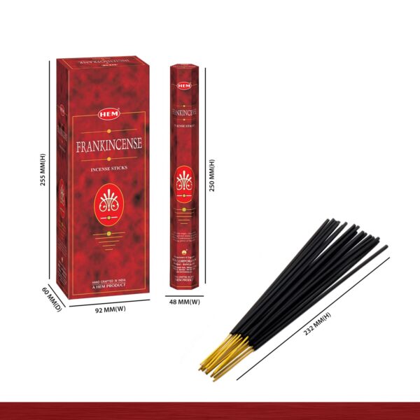 Frankincense - Box of Six 20 Sticks Tubes, 120 Sticks Total - HEM Incense From India - Image 2