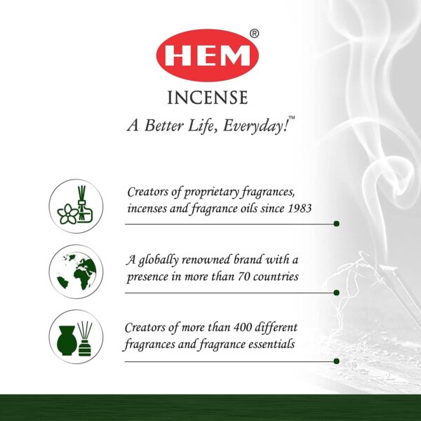 Hem Eucalyptus for Cleansing & Relaxing Incense Sticks - Pack of 6 (20 Sticks Each) - Image 7