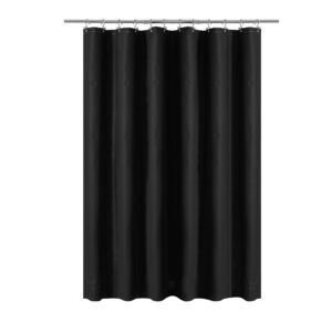 Barossa Design Black Shower Curtain Liner - Premium PEVA Plastic Shower Curtain for Bathroom, Lightweight Standard Size with 3 Magnets, Metal Grommets