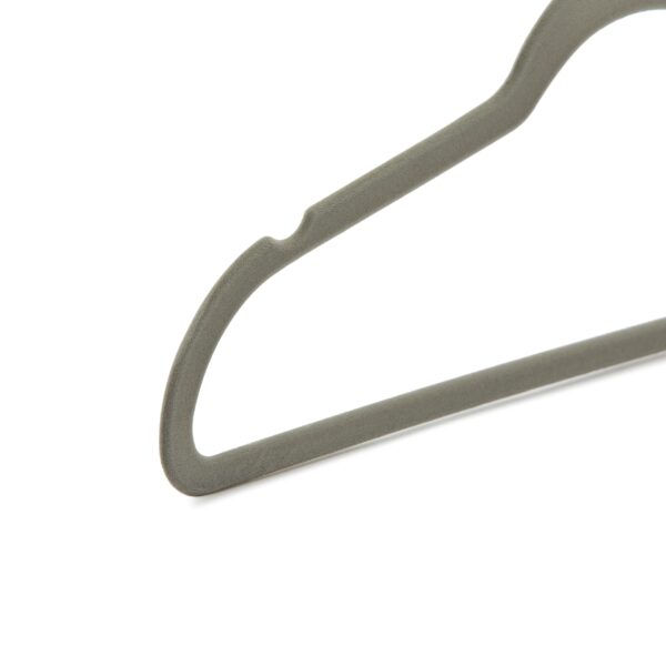Amazon Basics Slim, Velvet, Non-Slip Suit Clothes Hangers, Gray/Silver - Pack of 50 - Image 7