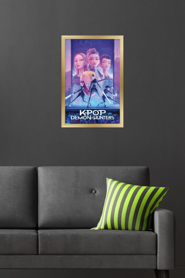 Trends International Netflix KPop Demon Hunters (2025) - One Sheet Wall Poster, 22.4L x 14.7W, Gold Framed Version - Image 6