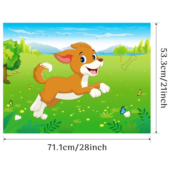 Morcheiong Pin The Tail on The Dog Birthday Party Game with 48pcs Bones, Give The Puppy A Bone Game for Kids' Dog Birthday Party Supplies - Image 2