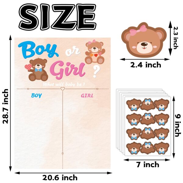 MISS FANTASY Bear Gender Reveal Decorations - Voting Gender Reveal Games Gender Reveal Ideas Gender Reveal Decorations, Baby Gender Reveal Decorations Boy or Girl Gender Reveal Party Decor Supplies - Image 3