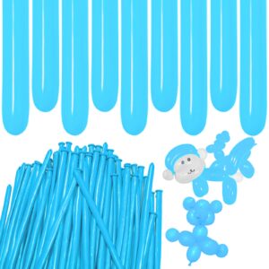 ZBYDNG Light Blue Long Balloons Premium 260 Twisting Balloons Animals Magic for Birthday Kids Wedding Party Supply 100pcs