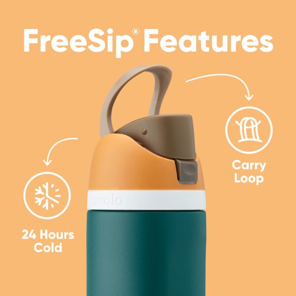 Owala FreeSip Insulated Stainless Steel Water Bottle with Straw, BPA-Free Sports Water Bottle, Great for Travel, 40 Oz, Shy Marshmallow - Image 4